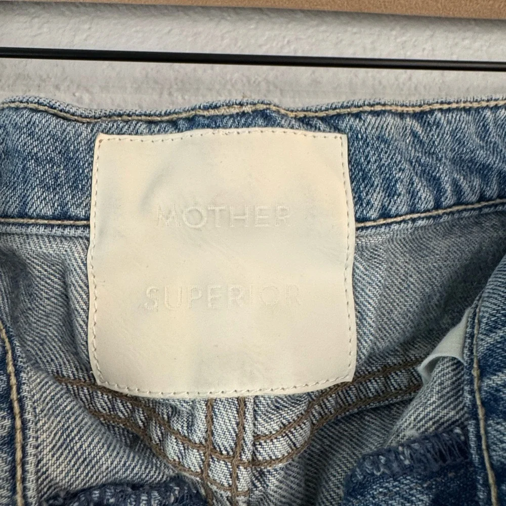 MOTHER The Dodger Skimp Cuff Light Blue Straight Leg Jeans - Low Rise - Picture 4 of 15